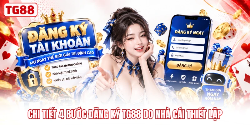 Chi tiết 4 bước đăng ký TG88 do nhà cái thiết lập